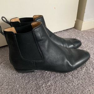 J. Crew Black Leather Chelsea boots